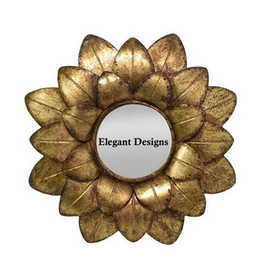 Espejo de pared indio hecho a mano para el hogar más vendido, calidad superior con diseño de lujo chapado en oro por fabricante-proveedor - Product Image 5