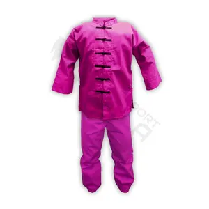 High Quality Dark Pink Kung fu Uniform Tai chi Suit Martial arts Clothes Training Wear Kung Fu Suit