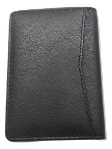 Elegante logotipo personalizado y patrón de caramelo Accesorio de tarjetero de cuero genuino para tarjetas de negocios y de crédito - Product Image 3