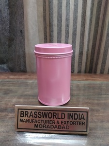 Urna redonda azul con estampado de pata de Mascota de Brassworld India Funeral Supplies - Product Image 5