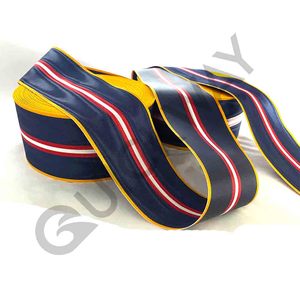 Gros grain fait de rubans de porte-médaille à vendre couleur bleue personnalisée avec d'autres rubans de médaille de conception de ligne de couleur - Product Image 1