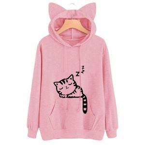 High Quality Blank Customized Logo Long Sleeve Women Hoodie Women Cotton Casual <b>Hoodies</b> for Women - Product Image 1