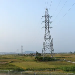 Gegalvaniseerd Stalen Palen 110kV Rooster Elektrische Pyloon Transmissie Angel Stalen Toren Elektrische Apparatuur Levert