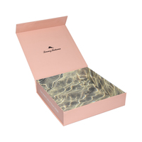 Emballage personnalisé en carton rose pliable, boîte-cadeau avec fermeture magnétique, pour Bikini, maillot de bain, emballage en forme de livre