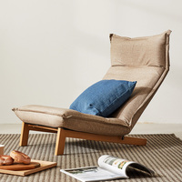 Fauteuil de sol rembourré avec dossier réglable, pliable, style industriel moderne, canapé-lit pour salon, idéal pour la méditation et la télévision