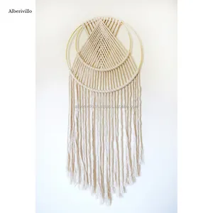 Nuevo atrapasueños hecho a mano macramé colgante de pared bohemio nórdico decoración de pared para el hogar