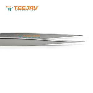 TEEJAY ELT-411 แหนบปลายแหลมสแตนเลสขัดเงาโครเมียม ขนาด 14 ซม. แบบตรง จับถนัดมือ ปลายละเอียด - Product Image 3