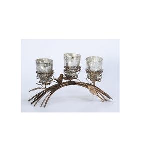 Portavelas de Malla Metálica de Primera Calidad con Diseño de Hojas Multisección para Decoración de Bodas y Centros de Mesa - Product Image 2