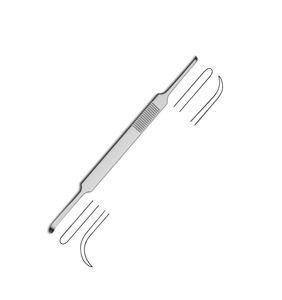 Instrumento Raspatorio Elevador Manual de Acero Inoxidable de 22cm Aprobado por La CE para Cirugía Médica Cottle Tunneling - Product Image 3