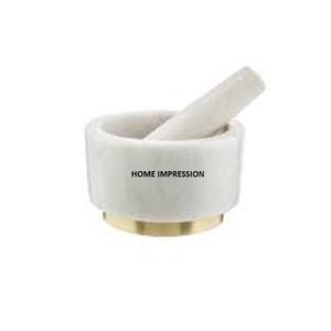 Nouvel Arrivage – Ensemble Mortier et Pilon en Métal au Design Classique avec Support de Rangement Écologique, Capacité 500 ml, Couleur Blanche, Prix Compétitifs - Product Image 6