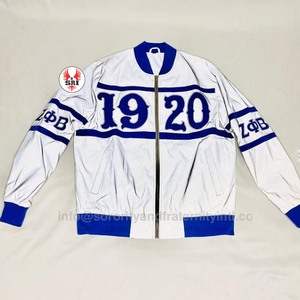 Femmes Sororité Zeta Phi Beta Dames Vestes OEM ODM Divin Bouton Up Satin Bomber Veste ZPB Extérieur Coupe-Vent Manteau Broderie - Product Image 2