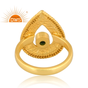 แหวนพลอยเทอร์ควอยซ์ธรรมชาติชุบทอง18K จาก925 - Product Image 3