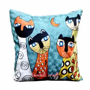 Family of four cats home decoration picasso fancy cushion cover 50x50