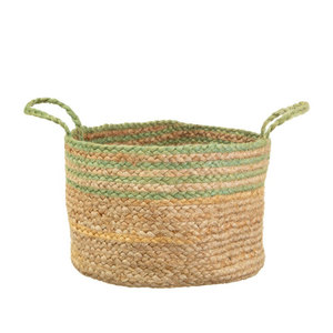 2024 Best Selling Eco-Friendly and Sustainable Handwoven <b>Jute</b> Woven Storage <b>Basket</b> Wholesale Home Decor From Nature - Product Image 1