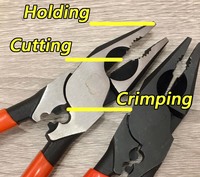 Pince combinée en acier durable de qualité supérieure de Taïwan, à levier élevé, mâchoires dentelées usinées avec précision, surface polie, pour la coupe, OEM
