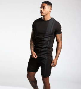 เสื้อยืดและชุดสั้นพิมพ์ลายทาง,ชุดคู่สำหรับฤดูร้อนสินค้าออกใหม่ - Product Image 5