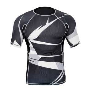 Haut de surf imprimé sur mesure pour hommes, avec protection UV à manches longues, chemise BJJ MMA entièrement sublimée, respirante et à coupe personnalisée - Product Image 1
