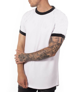 T-Shirt pour hommes, haut avec ourlet, Logo personnalisé, couleur bordeaux, Sport, Gym, vente en gros, collection - Product Image 3