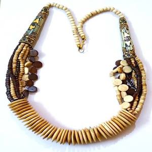 Collares de cuentas de hueso de búhos, joyería Artificial hecha a mano, joyería artesanal, NK-202933 - Product Image 1