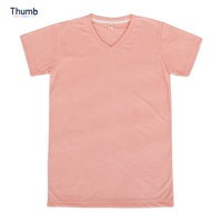 T-shirt en polyester orange fabriqué en Thaïlande pour impression par sublimation, manches courtes, polyester/coton, décontracté, jersey 100% polyester