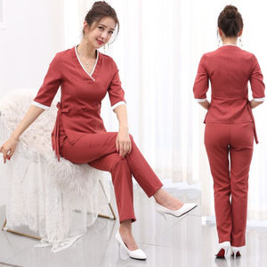 Uniforme estético de mujer para salones de belleza, hoteles, SPA, ropa de trabajo de otoño, uniformes de Spa, tamaño 3XL para camareros, trabajadores de salón - Product Image 3