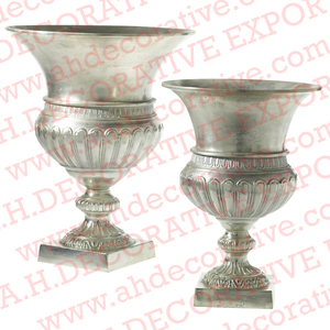 Urne en métal de haute qualité, design gaufré fait à la main, vase moderne, jardinière pour centre de table de mariage, décoration de jardin A.H. Décoratif - Product Image 4