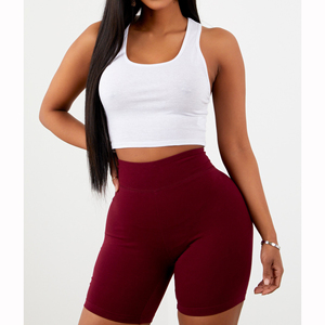 Short de motard de Compression Sexy à taille élastique pour femmes pour les entraînements de gymnastique et la course à pied Sublimation Sportswear Logo personnalisé décoration - Product Image 3