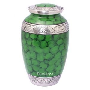 Urne pour adulte en résine bleue plaquée nickel gravée rose pour cendres humaines disponible urne en métal de qualité supérieure à prix abordable - Product Image 5