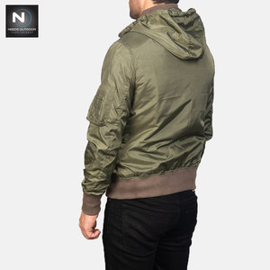 เสื้อแจ็คเก็ตนักบินผู้ชาย,เสื้อโค้ทเข้ารูปเสื้อบอมเบอร์แจ็คเก็ตนักบินลำลองตามความต้องการ - Product Image 5