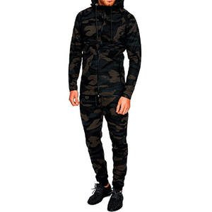 Survêtement imprimé Camouflage, combinaison imprimé Camouflage, polaire, polyester, coton, survêtement personnalisé, logo, ensembles de jogging deux pièces - Product Image 4