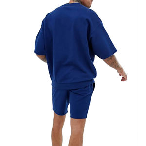 Camiseta azul de 2 piezas para hombre, traje informal de 2 piezas para primavera y verano, 2020 - Product Image 2
