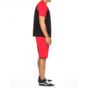 Best Quality Custom Logo Eco-Friendly Quick Dry Breathable Casual Plus Size XL Polyester <b>T</b>-<b>Shirt</b> Jogging Shorts Set Bottoms - Product Image 3