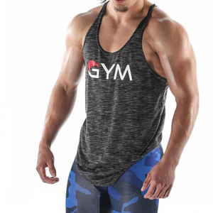 Camiseta de gimnasio de talla grande personalizada de alta calidad para hombre, camiseta sin mangas de punto transpirable para correr, Fitness, informal, servicios OEM disponibles - Product Image 6