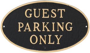 Placa de pared para estacionamiento de invitados, hierro fundido - Product Image 3