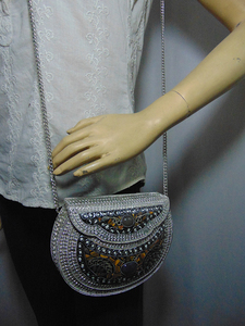 Women Crystal Evening <b>Purse</b> Metal Flap Clutch for Wedding Party by Lowellcraft.com - Product Image 2