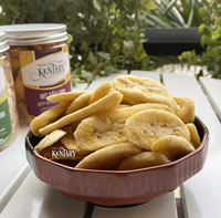 Chips de banane croustillantes sans sucre en vrac, tranches de 0,9 mm, sucrées, saines, sans OGM, fabriquées au Vietnam, vente en gros