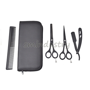 Ensemble professionnel de ciseaux en acier inoxydable, 12 pièces, Kit de barbier (SC012) - Product Image 3