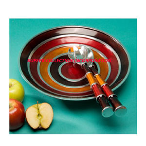 Bols décoratifs à salade multicolores avec service à salade ou cuillère fabriqués à Inda Top vente et haute qualité - Product Image 2