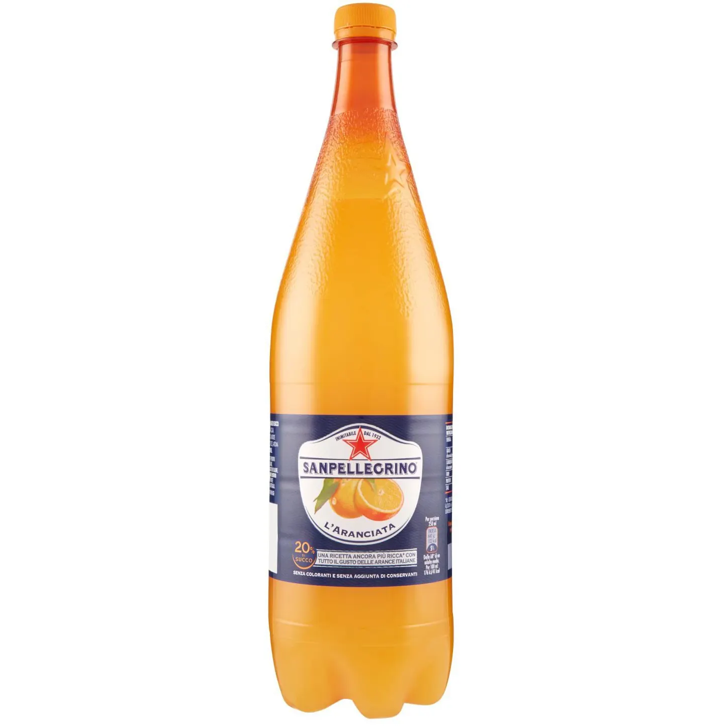 San Pellegrino orange soft drink in pet bottle