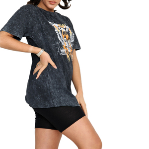 T-shirt élégant à col rond 2026 pour les amateurs de jeans, nouveau style populaire, 100 % coton, pour femme - Product Image 3