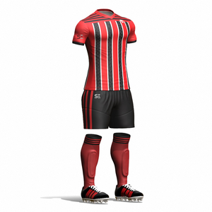 Uniformes de fútbol de manga corta para hombre, conjunto de camisetas de fútbol personalizadas, verde y naranja, baratos - Product Image 2