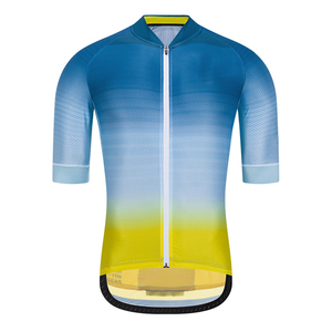 Maillot de cyclisme pour homme personnalisé à sublimation gratuite Haut en polyester à séchage rapide Tri-Suits à manches courtes pour le vélo de route d'été - Product Image 3