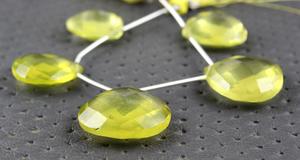 ลูกปัด Briolette รูปหัวใจเหลี่ยมเพชรพลอยหินควอตซ์สีเหลืองมะนาว5ชิ้นสำหรับทำจิวเวลรี่ DIY การแตกหักของมือชาวอินเดีย - Product Image 2