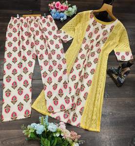 Chikankari-Conjunto de tejido de algodón para mujer, ropa con estampado, de la mejor calidad, a bajo precio - Product Image 4