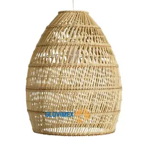 2021 Nieuwe Collectie Bohemian Home Decor Bamboe Rotan Zeegras Kroonluchters Hanglampen Voor Koffie Winkel Decor Gemaakt In Vietnam
