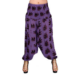 Womens Cotton Pants <b>Trouser</b> Yoga Cotton <b>Trouser</b> Dance Pants Harem Printed Pants - Product Image 3