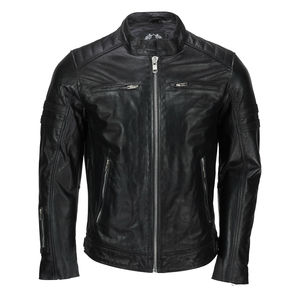 Veste de moto en cuir véritable unisexe, de haute qualité, imperméable pour hommes - Product Image 3