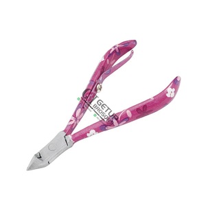 Cortauñas profesionales de acero inoxidable para cutículas, herramientas de manicura y pedicura, diseño floral con logotipo personalizado, calidad de salón, cuidado de belleza. - Product Image 1