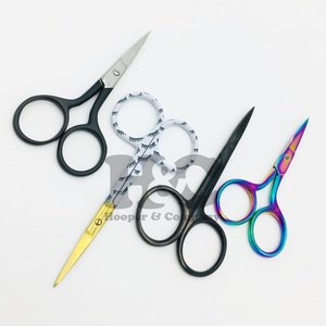 Plasma Black Manicure <b>Cuticle</b> Nail Scissors New Curved Scissors Sharp Gold Tip Lash Logo Stainless Steel Beauty <b>Tool</b> Sustainable - Product Image 1