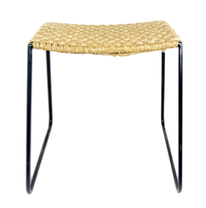 Table d'appoint tabouret de bar fabriqué à la main jonc de mer tissé haut cadre en métal salon de la villa chambre à coucher utiliser table basse meubles - Product Image 3